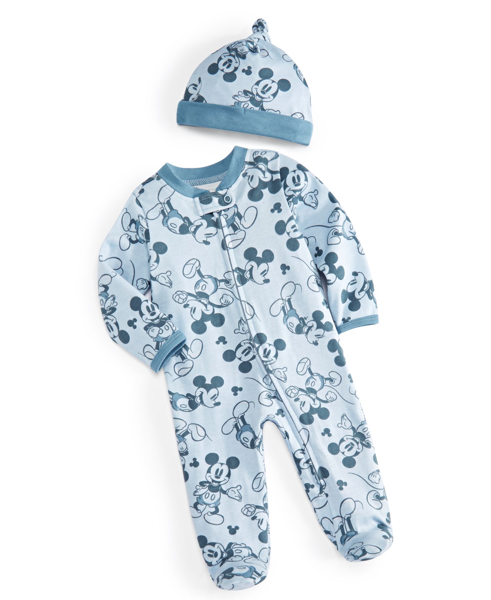 Детский комплект Disney Baby Mickey Mouse Hooray Footed Coverall & Hat, 2 Piece Set