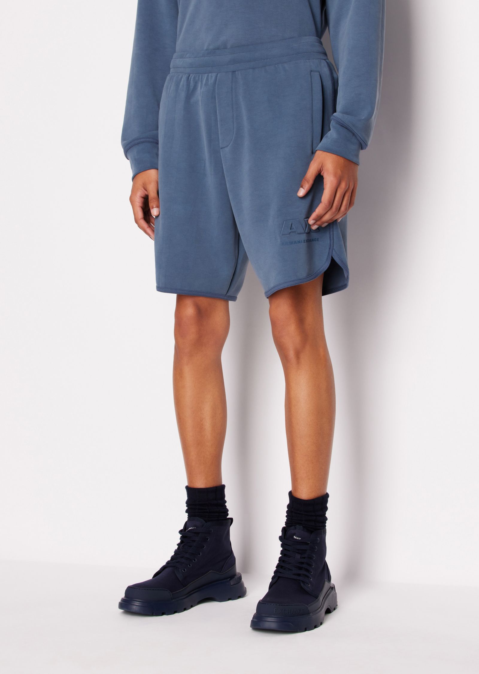 A|X Armani Exchange Men's Stretch AX Logo Shorts