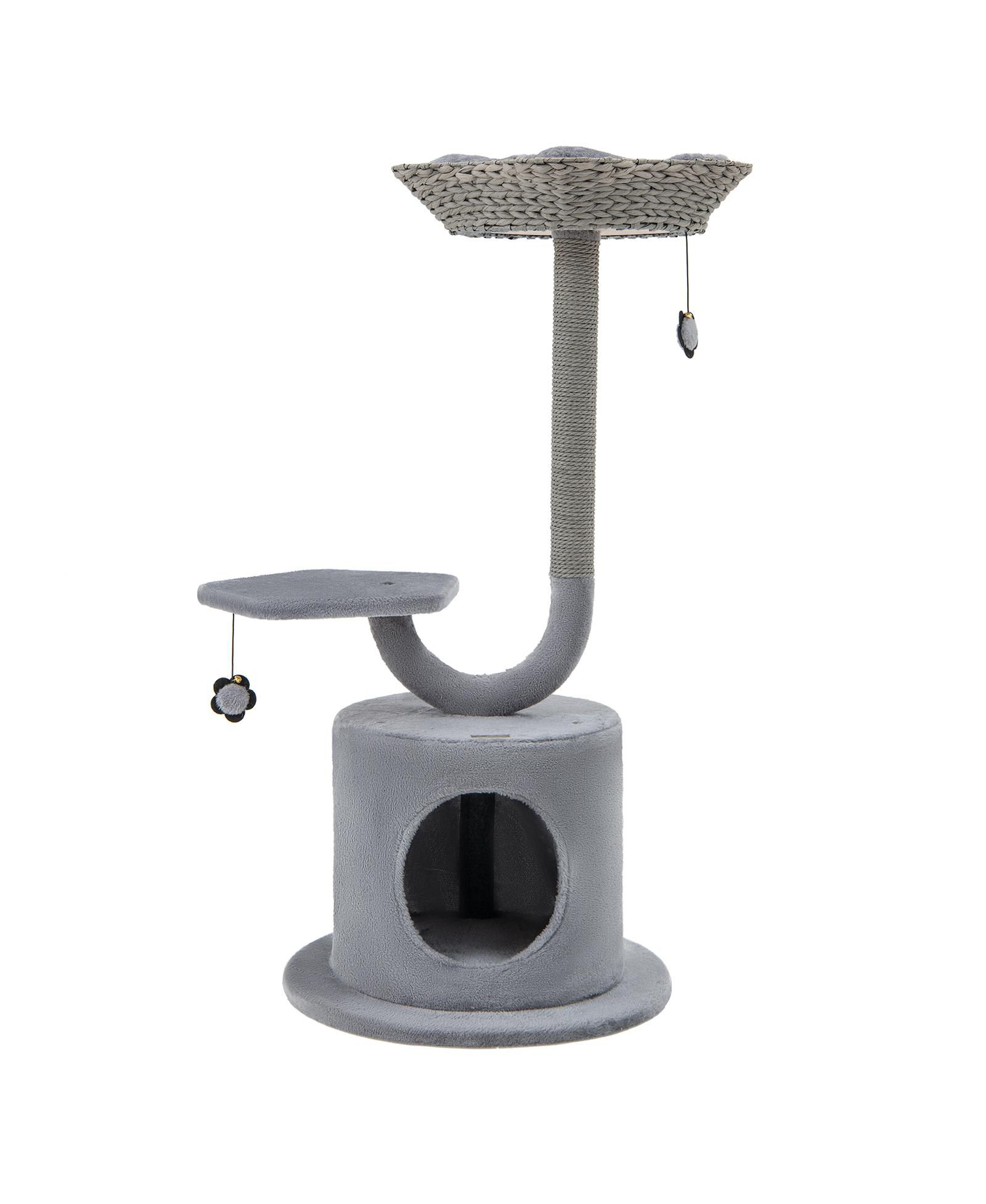 Кошачий игровой комплекс SUGIFT 42 Inch Tall с изогнутой металлической рамой