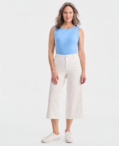 Style & Co Women's High-Rise Wide-Leg Crop Jeans, Created for Macy's