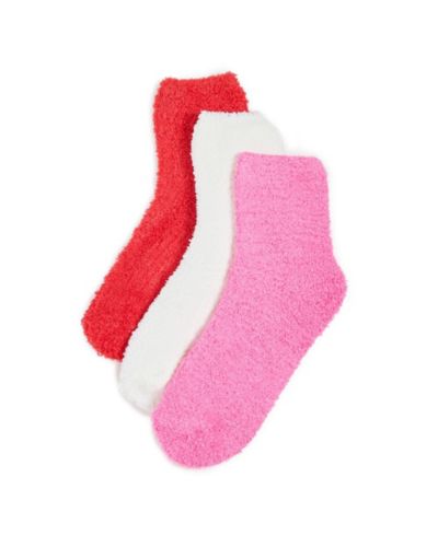 Stems Women's Three Pack Plush Cozy Ankle Socks