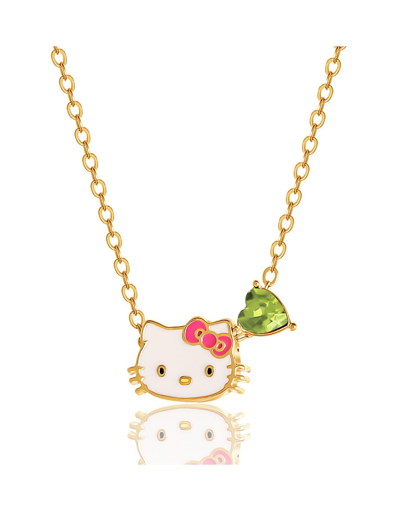 Hello Kitty Birthstone Heart Charm Necklace