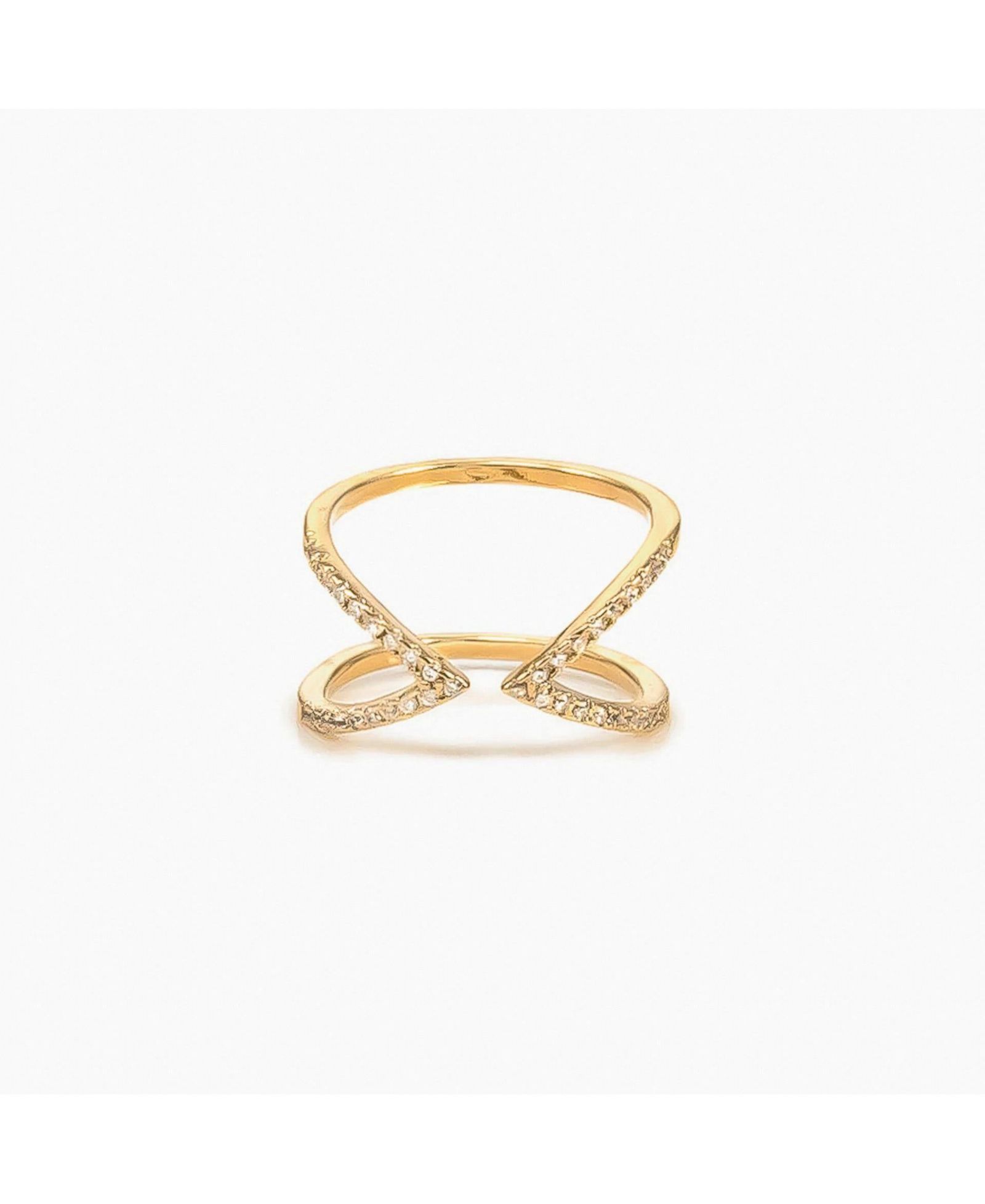 14k Gold Plated Claire Ring Dainty Sparkle Minimalist Trendy