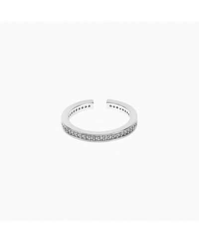 14k Gold Plated Lisa Ring Dainty Crystal Band Trendy