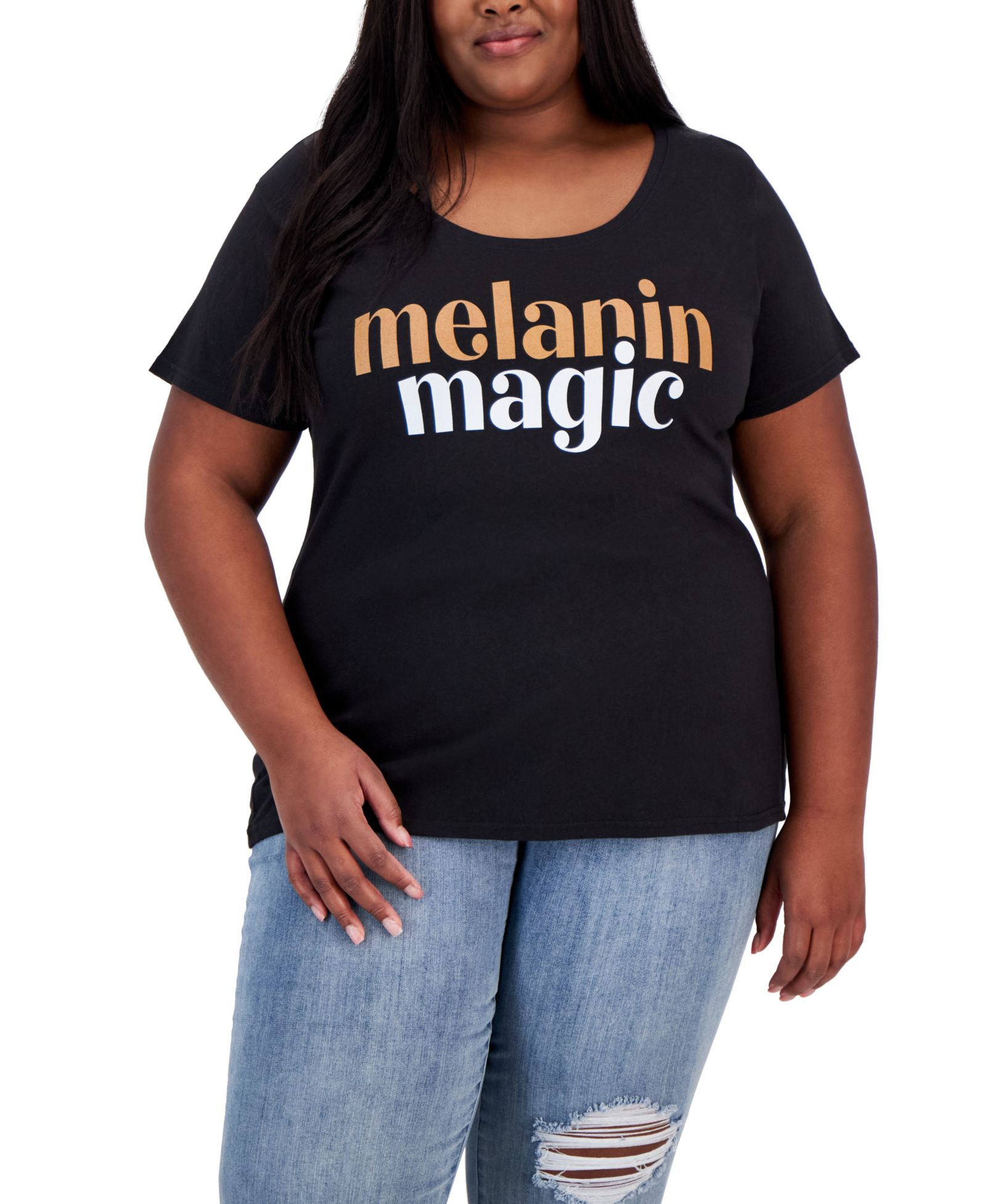 Футболка Hybrid Apparel Trendy Plus Size Melanin Magic Graphic