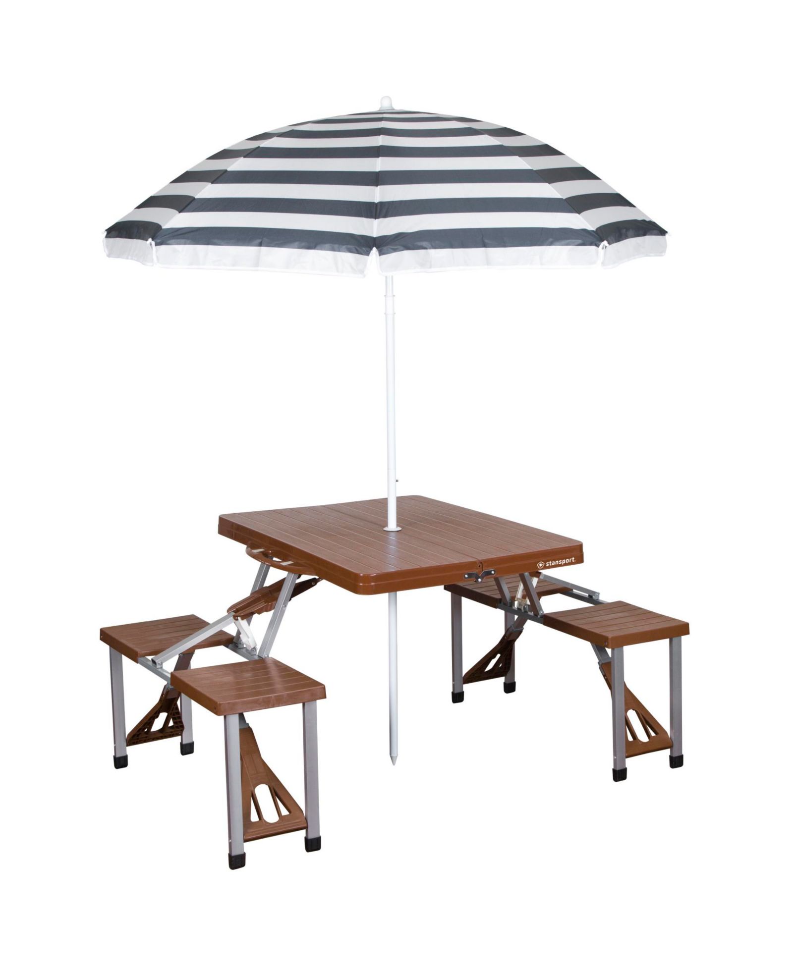 Комплект Picnic Table and Umbrella Combo Stan sport 615-45 Brown