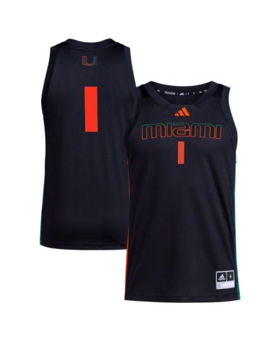 Adidas Men's #1  Miami Hurricanes Swingman Jersey