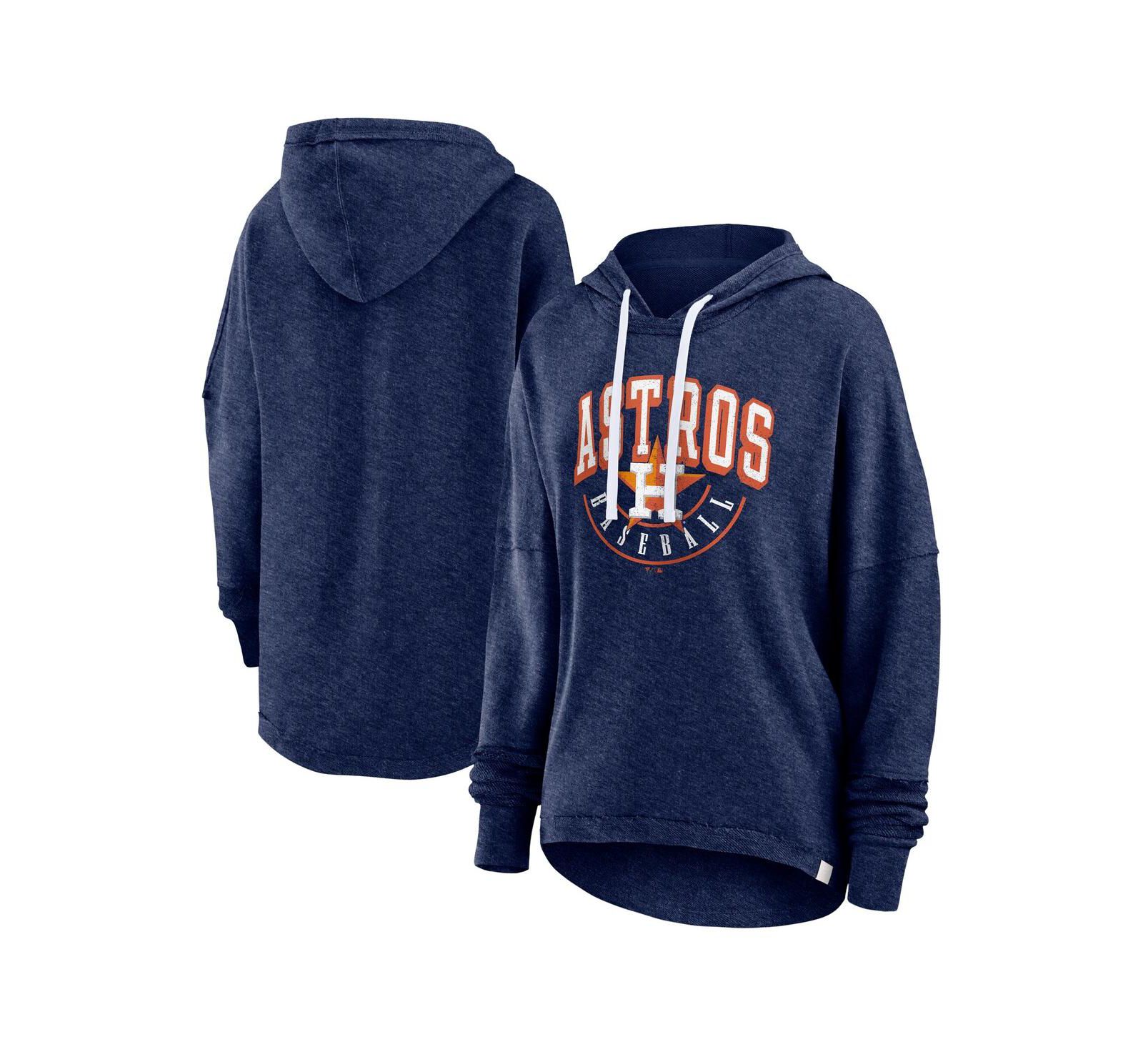 Женский худи Fanatics Heather Navy Distressed Houston Astros Luxe
