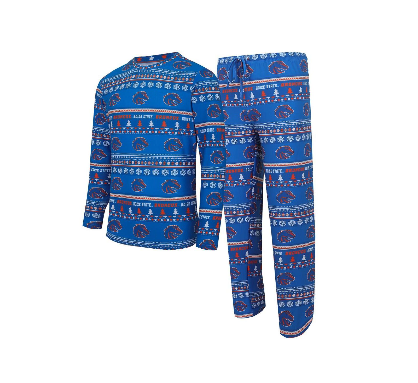 Мужской комплект Concepts Sport Royal Boise State Broncos Swivel Long Sleeve T-shirt and Pants