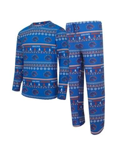 Мужской комплект Concepts Sport Royal Boise State Broncos Swivel Long Sleeve T-shirt and Pants