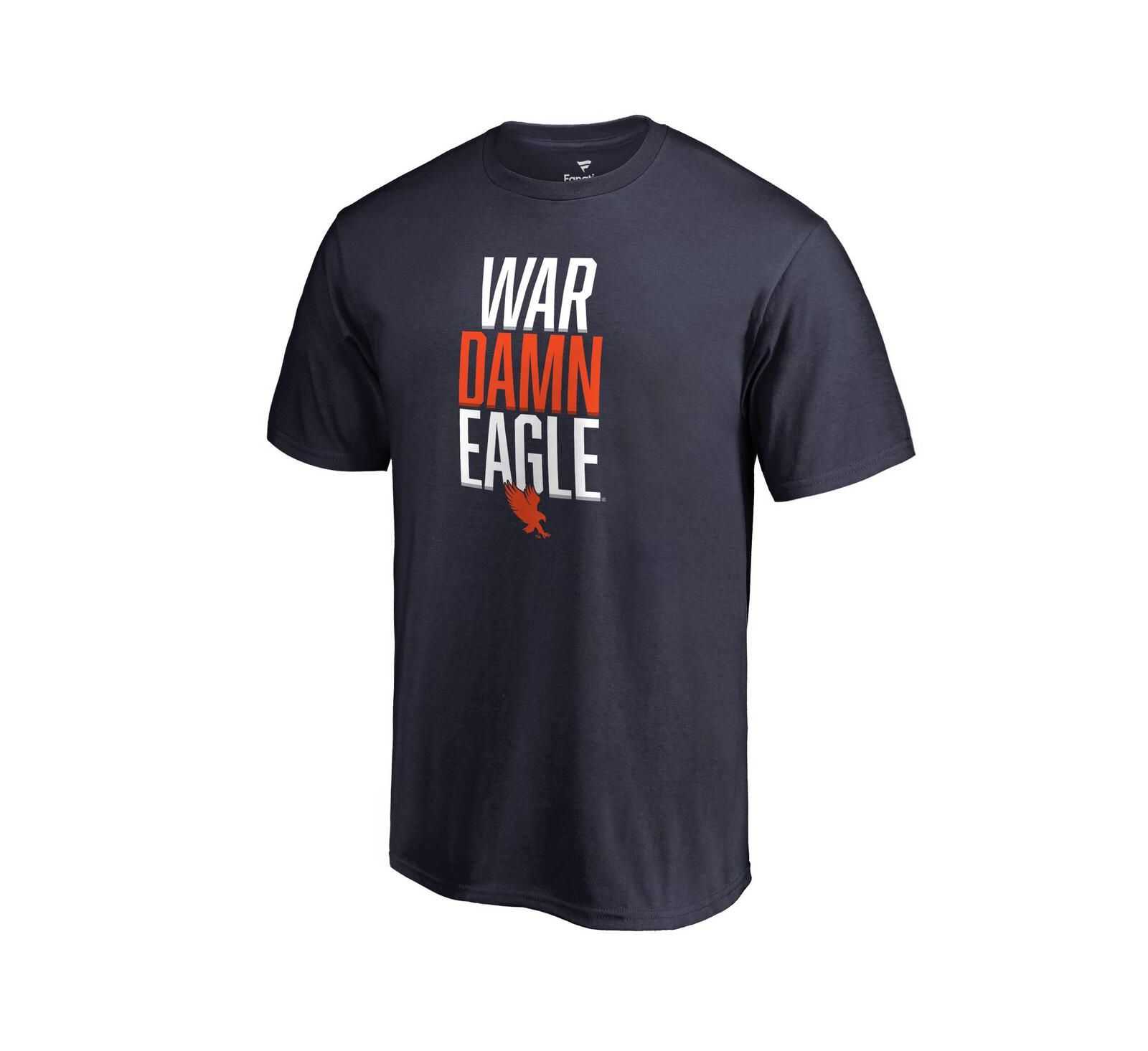Мужская футболка Fanatics Navy Auburn Tigers Hometown Collection War Damn Eagle