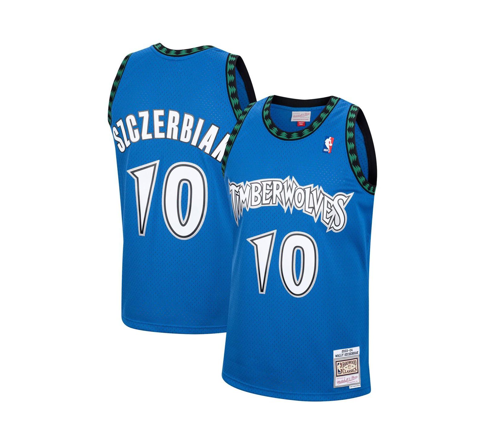 Men's Mitchell & Ness Wally Szczerbiak Blue Minnesota Timberwolves 2001/02 Hardwood Classics Swingman Jersey
