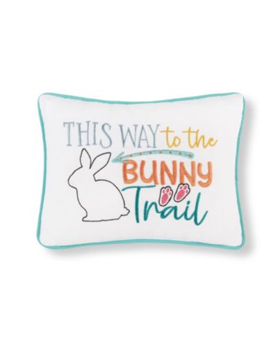 Декоративная мини-подушка C&F Home Easter "This Way to The Bunny Trail" 9" x 12"