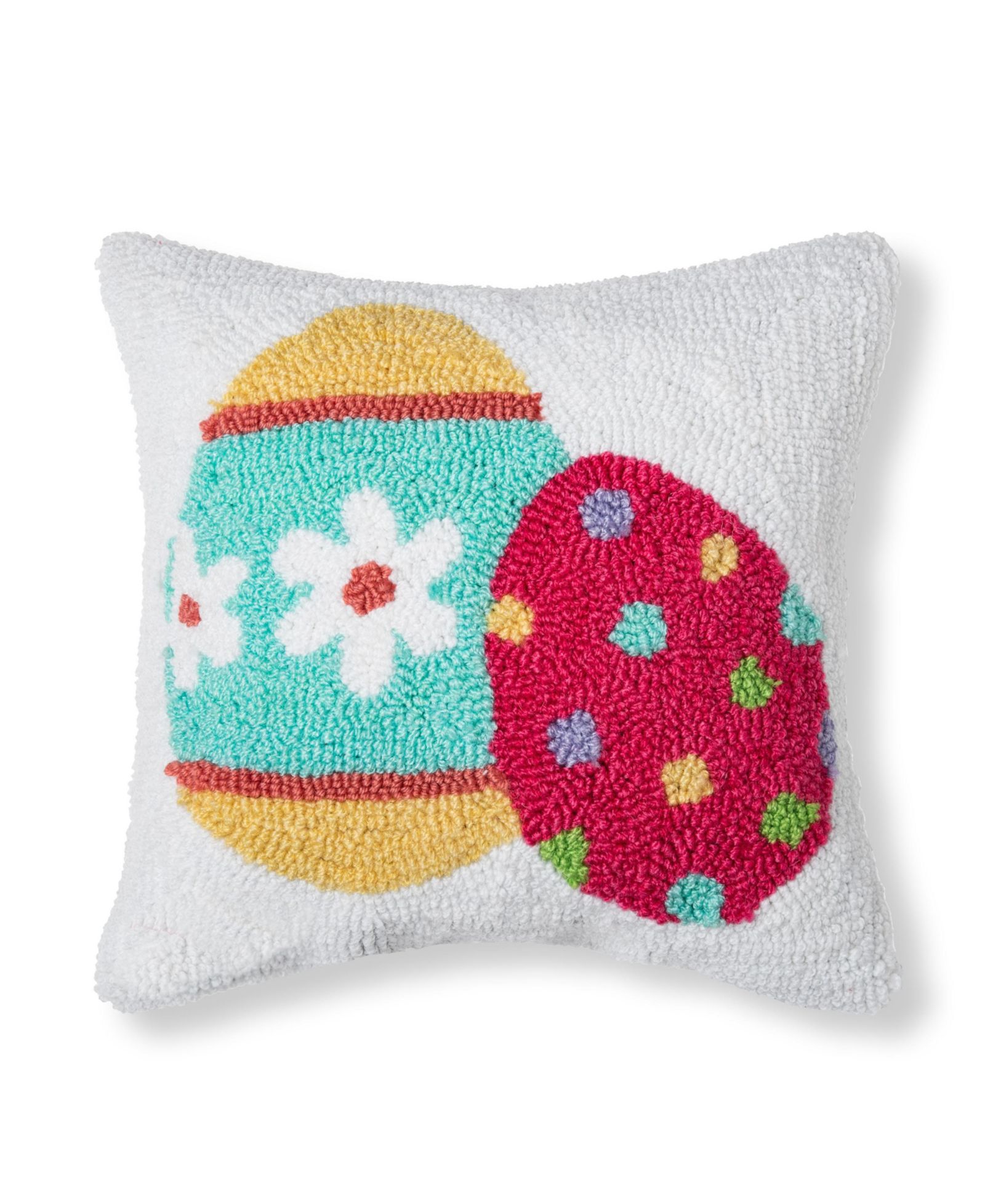 Декоративная подушка C&F Home Easter Eggs White Mini Hooked Accent 12" x 12"