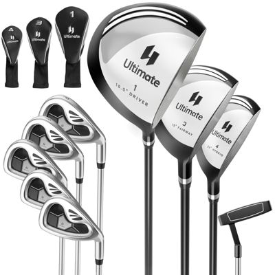 9 PCS Men's Complete Golf Club Set Right Handed with 460cc Alloy
