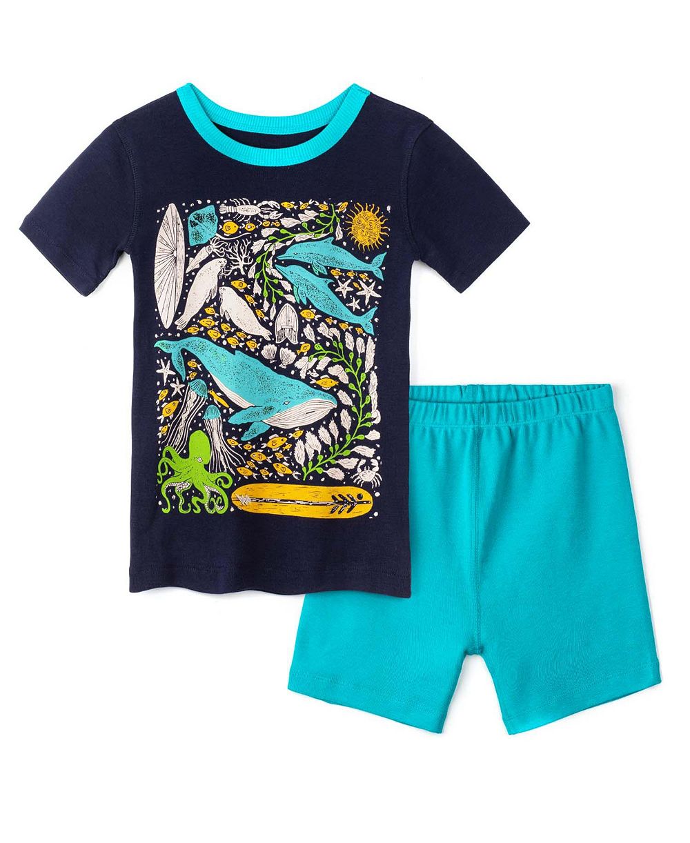 Детская пижама Mightly Toddler Girls из 100% органического хлопка, короткий комплект, 2 предмета