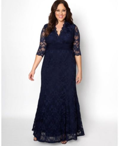 Women's Plus Size Screen Siren Lace Evening Gown