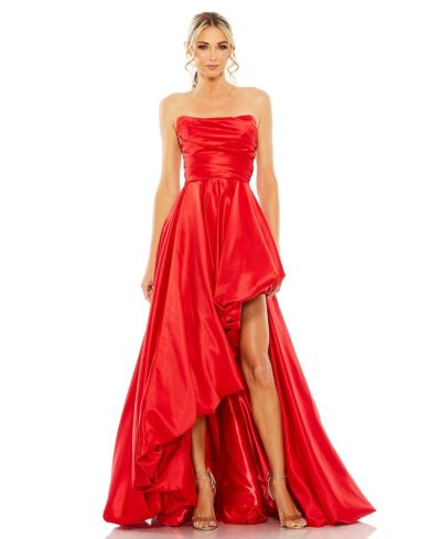 Mac Duggal Женское вечернее платье без бретелей с драпировкой