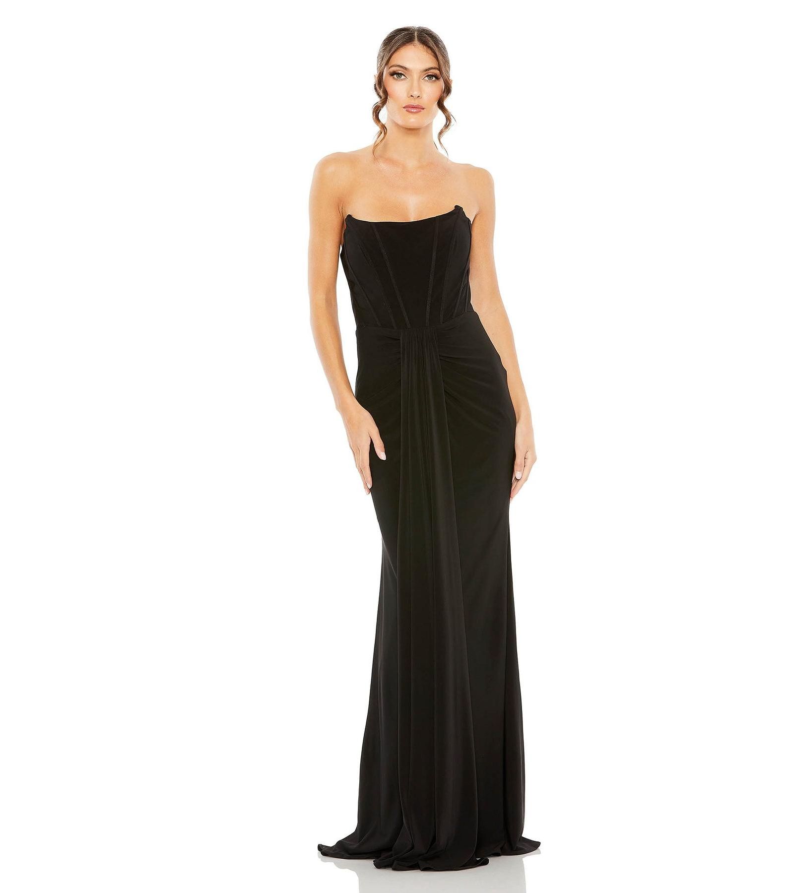 Mac Duggal Женский Ieena Strapless Sweetheart Jersey Gown With Waist Detail