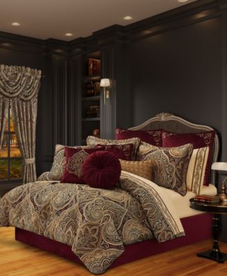 Five Queens Court Bordeaux 4 Pc. Comforter Set, King