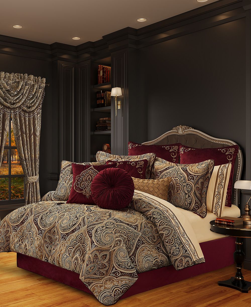 Five Queens Court Bordeaux 4 Pc. Comforter Set, Queen