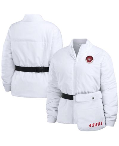 Women's WEAR by Erin Andrews White San Francisco 49ers Packaway Full-Zip Puffer Jacket