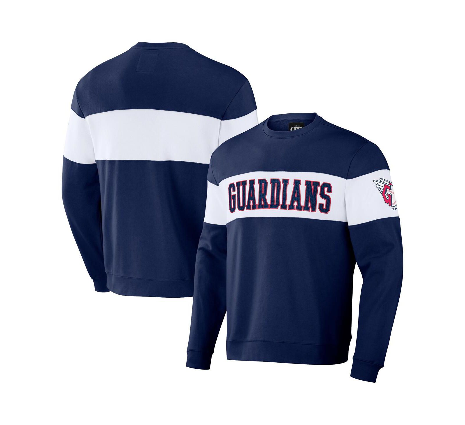 Мужской свитшот Fanatics Darius Rucker Collection Navy Cleveland Guardians Stripe Pullover