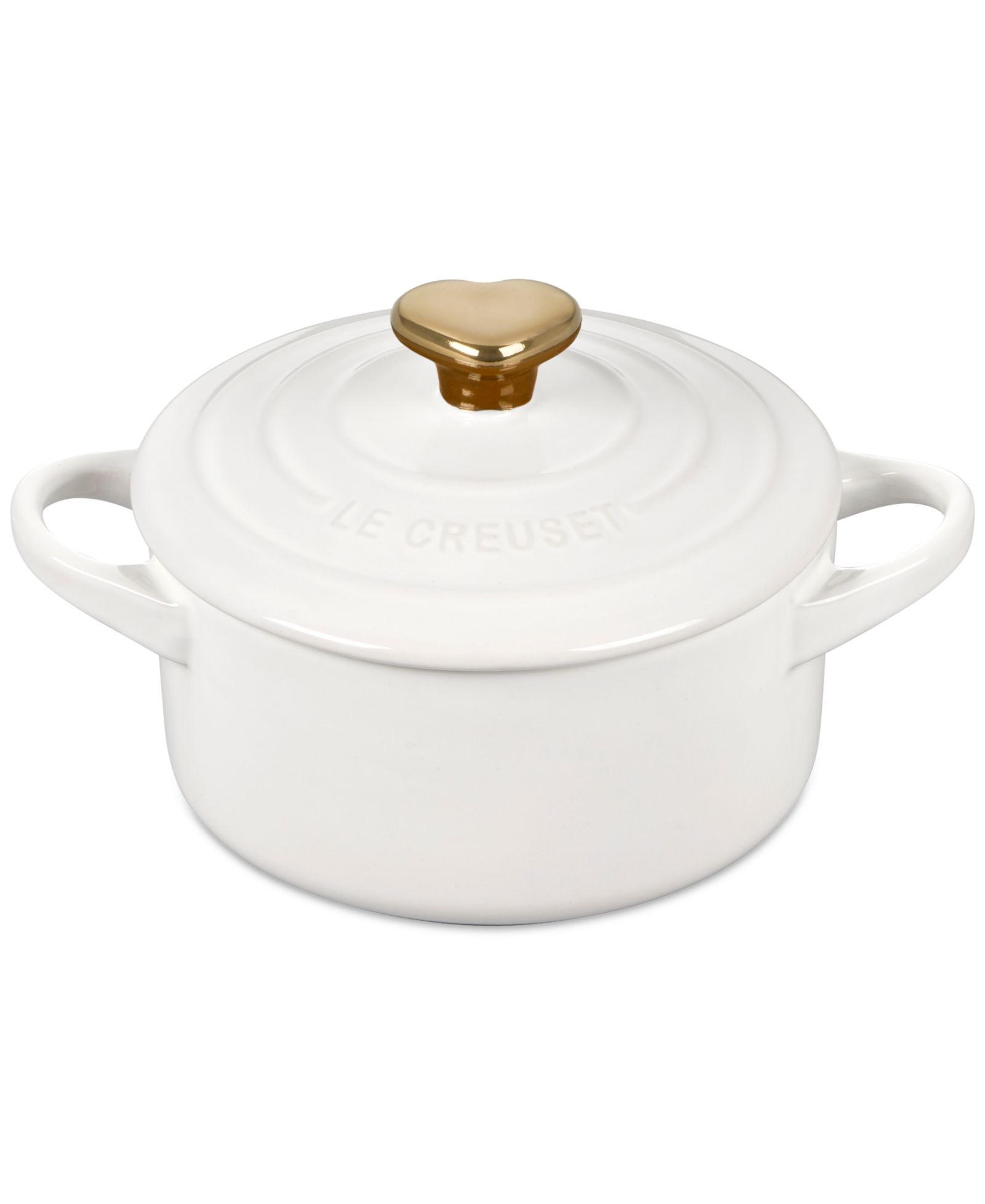 Le Creuset Mini Round Cocotte из керамики, коллекция Figural Heart, 8 oz.