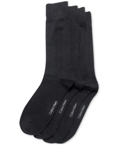 Calvin Klein Men's Crew Dress Socks, 4-Pack