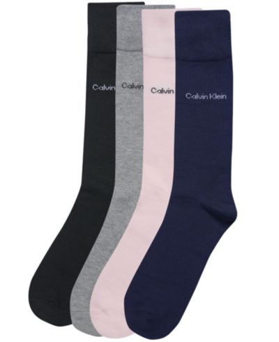 Calvin Klein Мужской набор из 4 пар классических носков Flat-Knit Crew