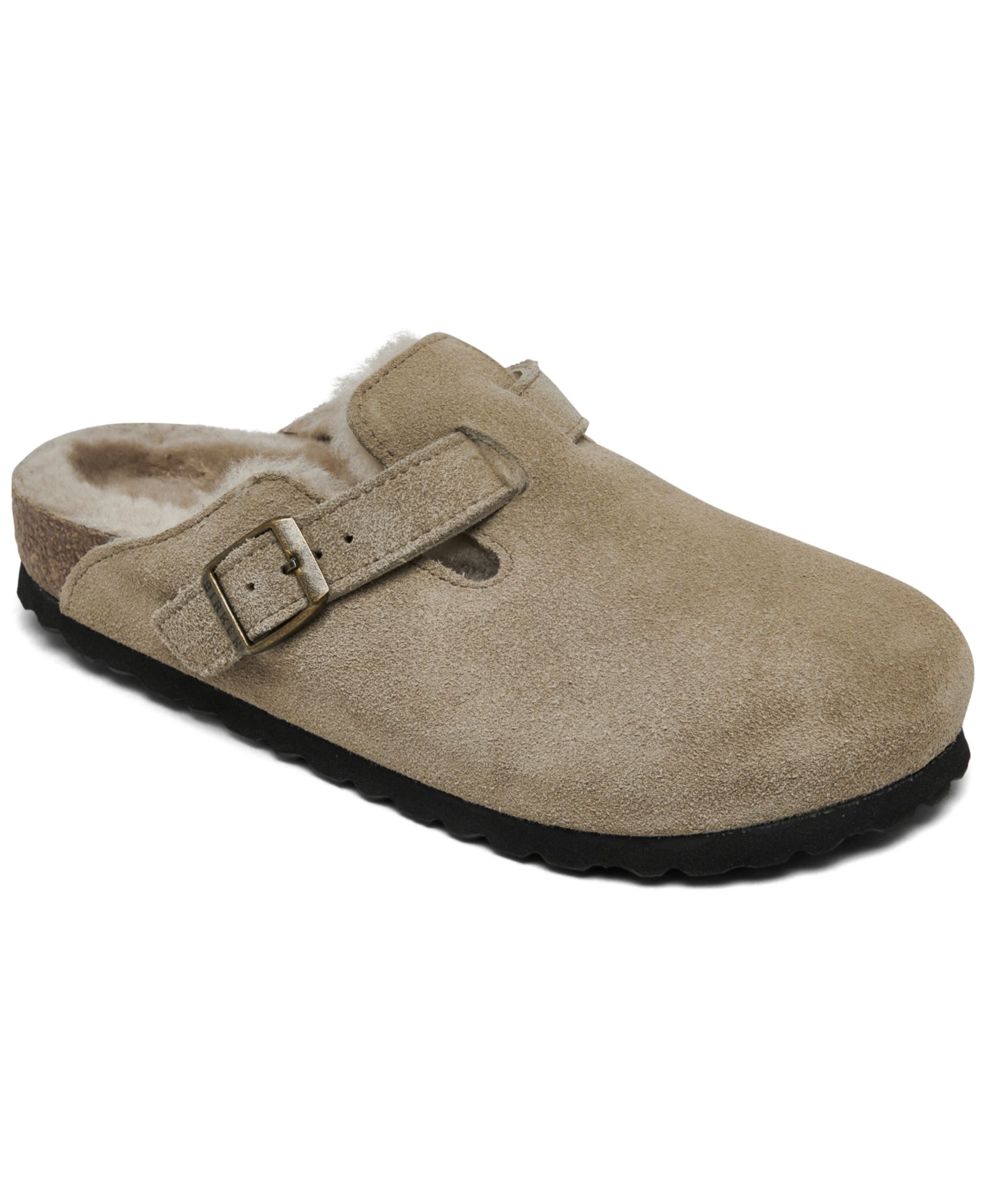 Birkenstock Женские Boston Shearling Suede Leather Clogs