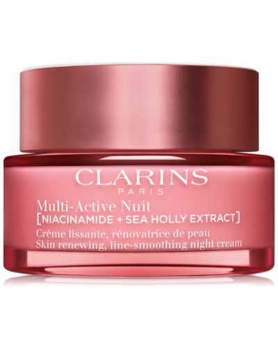 Ночной увлажняющий крем Clarins Multi-Active от морщин и пор с ниацинамидом, 1.7 oz.