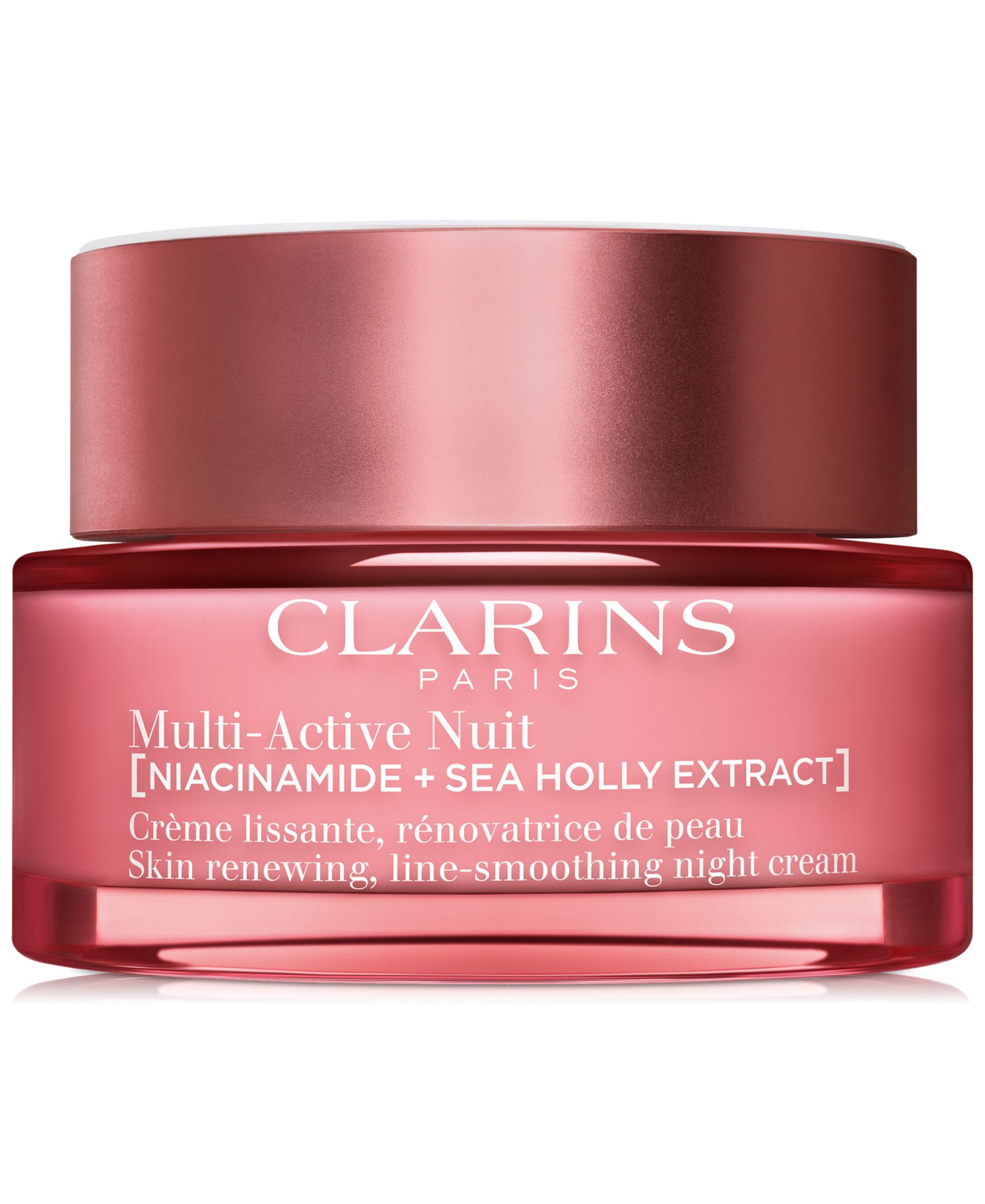 Clarins Multi-Active ночной увлажняющий крем для морщин и пор с ниацинамидом, для сухой кожи, 1.7 oz.