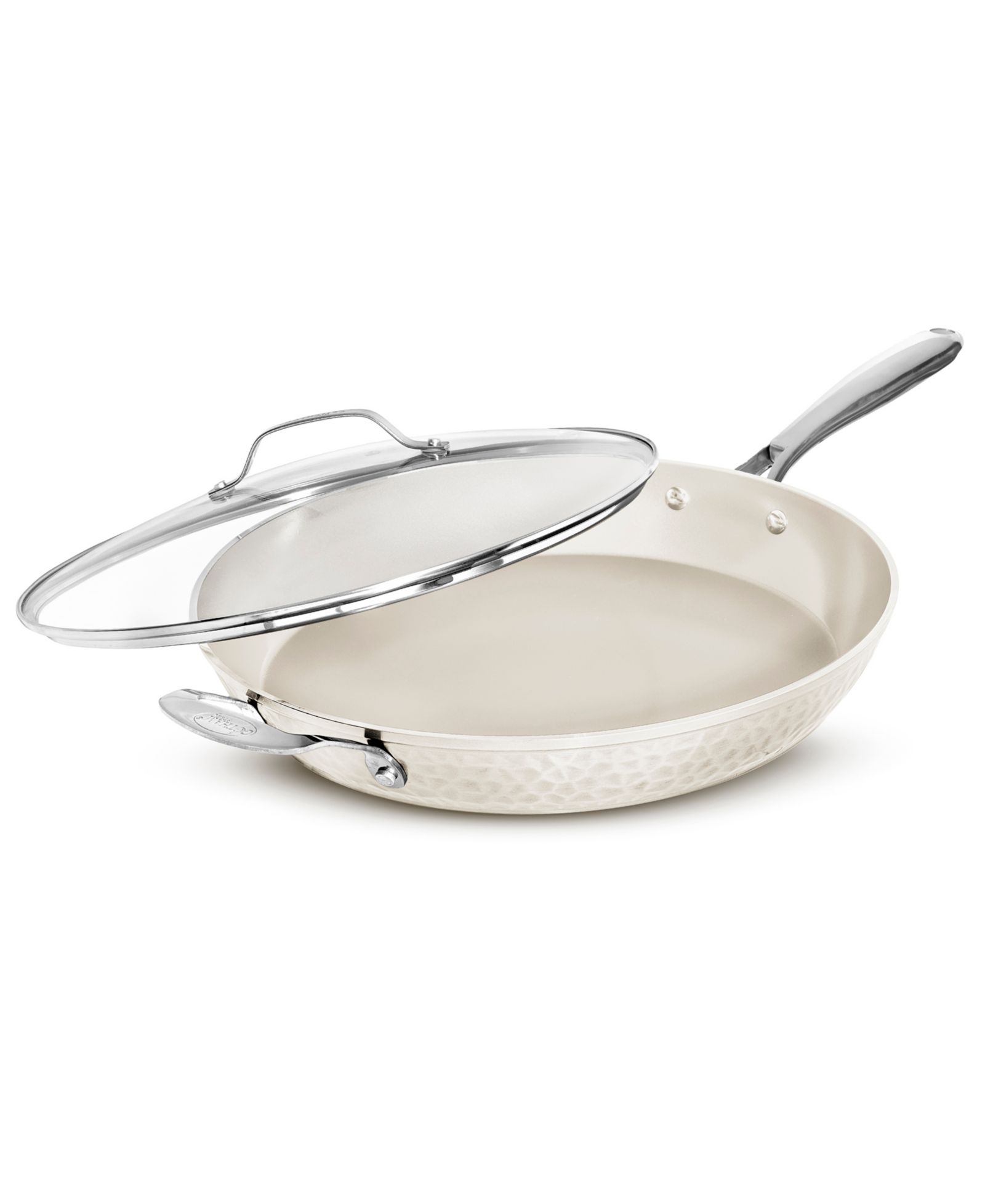 Gotham Steel Hammered Cream керамическая сковорода с антипригарным покрытием, 14 in.