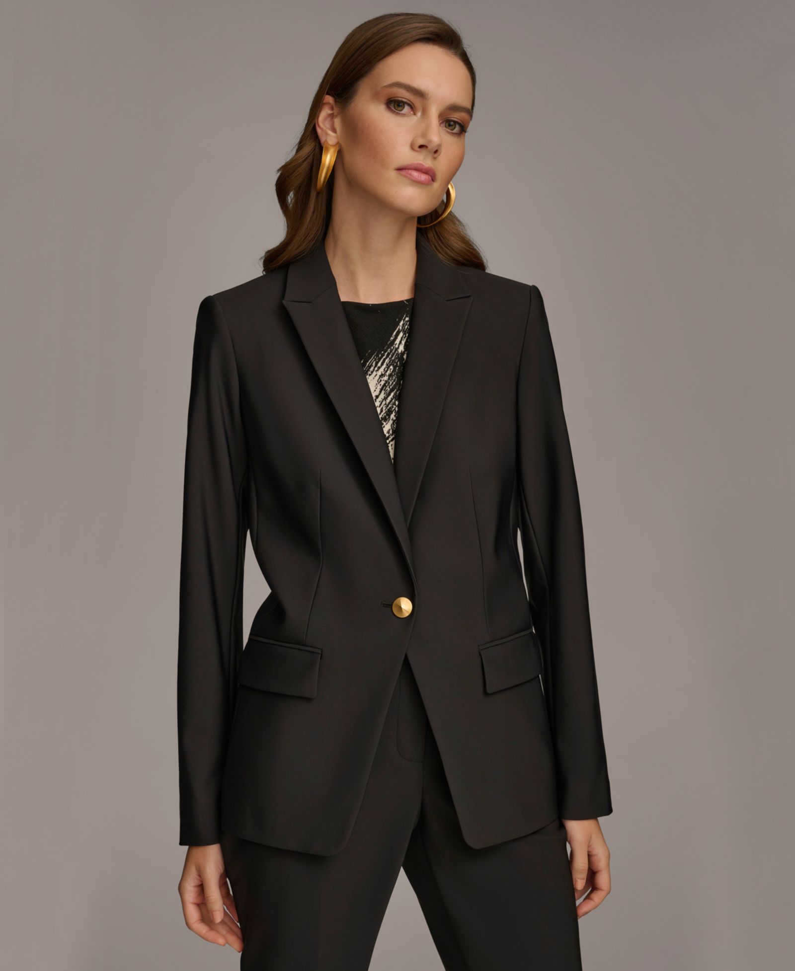 Donna Karan New York Женский блейзер на одну пуговицу