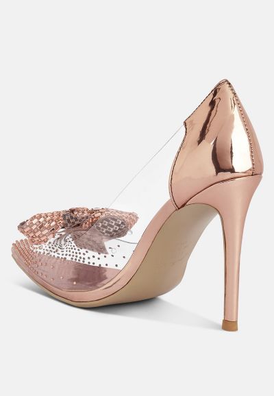 Женские прозрачные туфли-лодочки London Rag Erika Metallic Embellished Clear