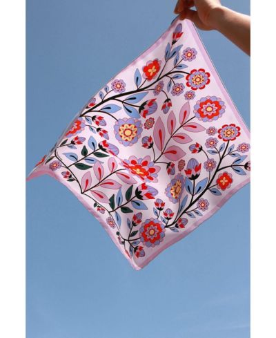 Шарф Jessie Zhao New York Double Sided Silk Of Pink Garden