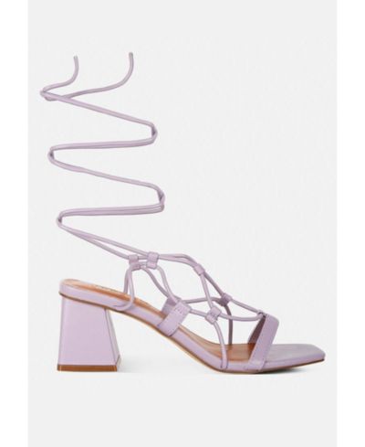 Бососандалии Provoked Lace Up Block Heeled
