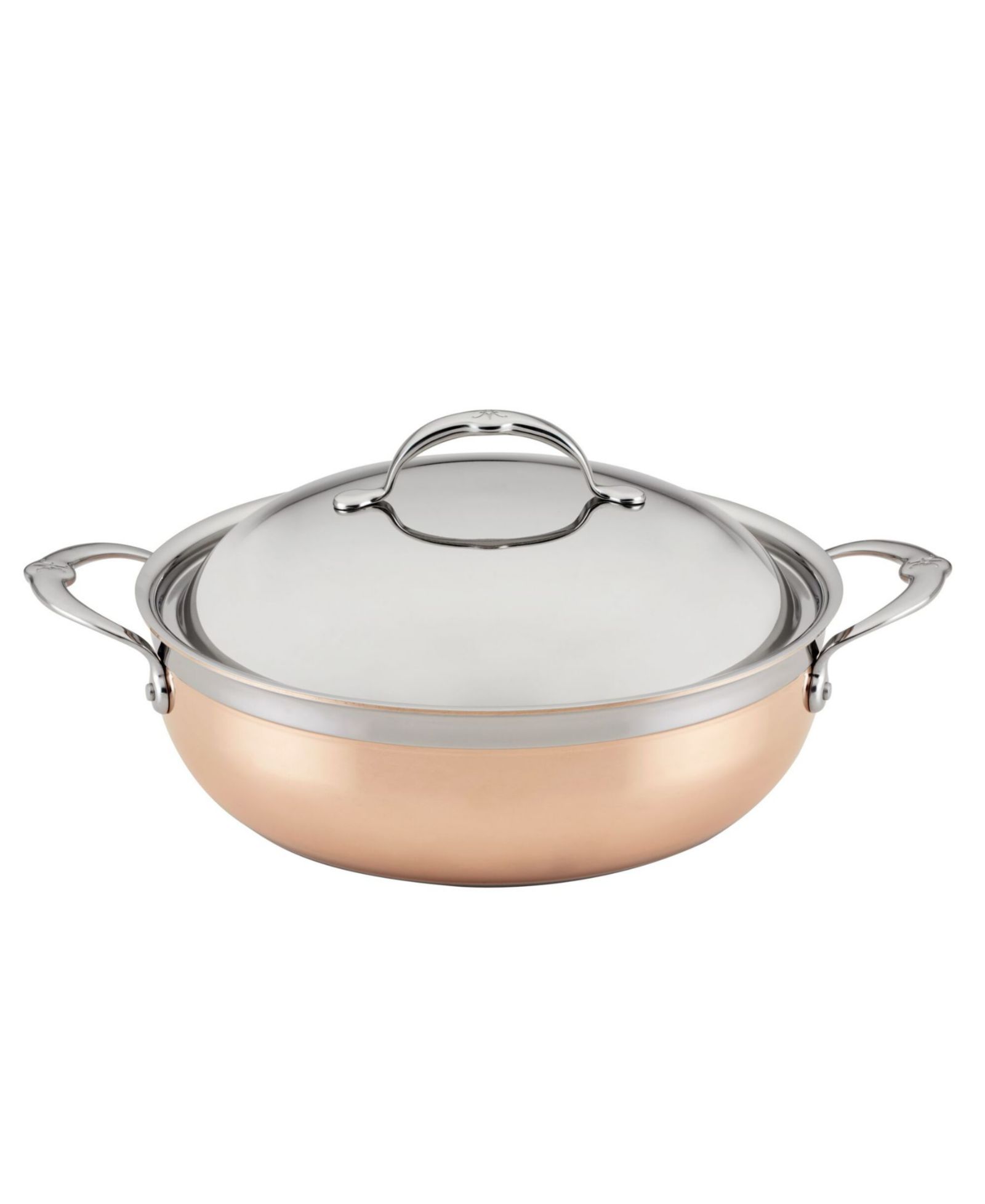 Чугунная кастрюля Hestan CopperBond Copper Induction 5-Quart с куполообразной крышкой