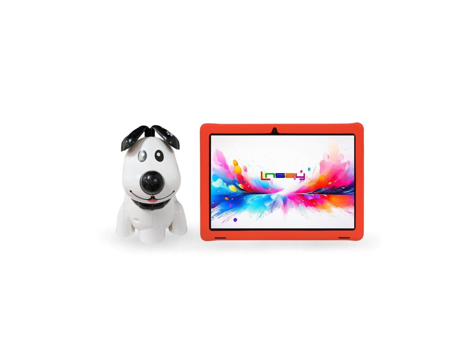 LINSAY Планшет 10.1" Octa Core 256GB с защитным чехлом для детей и умной игрушкой Android 15