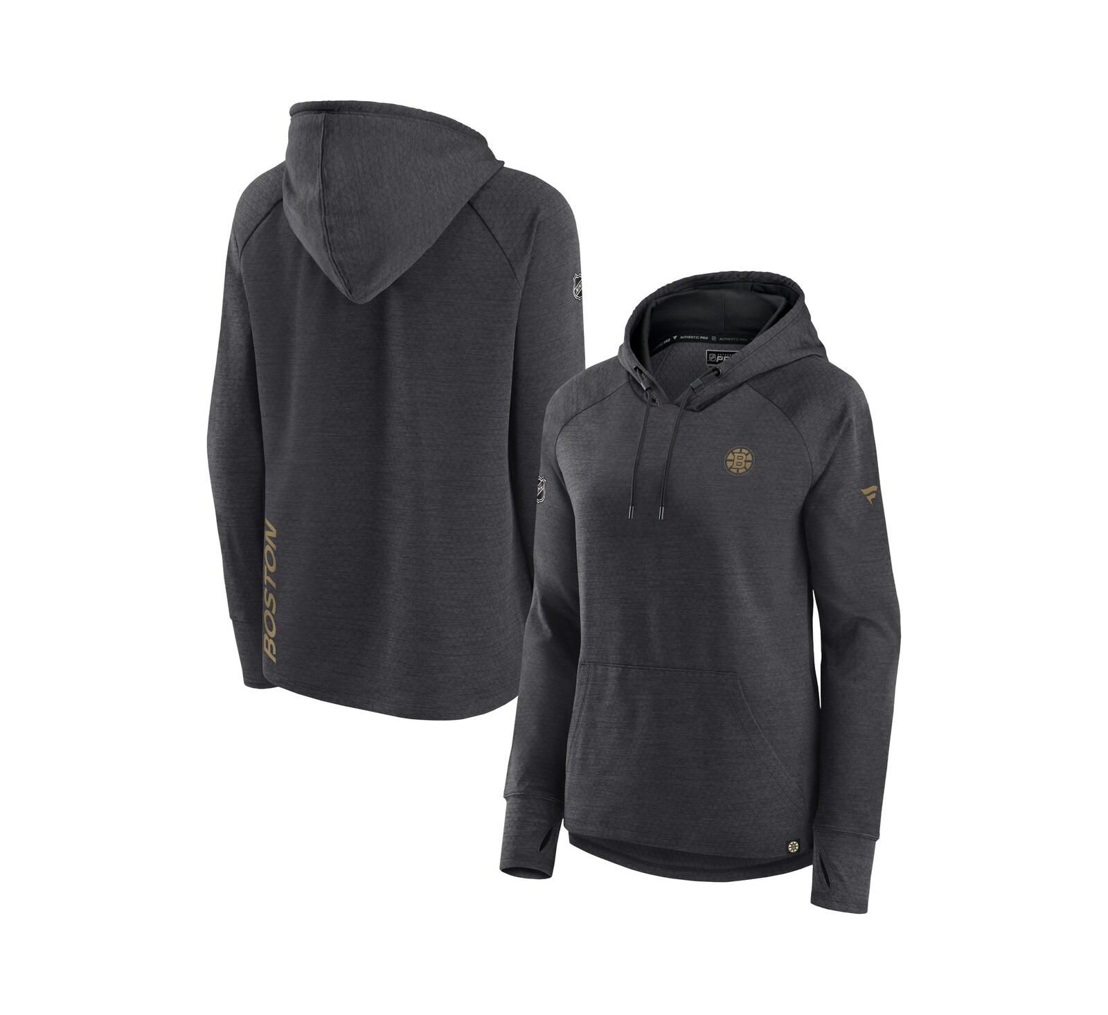 Женское худи Fanatics Boston Bruins Heather Charcoal