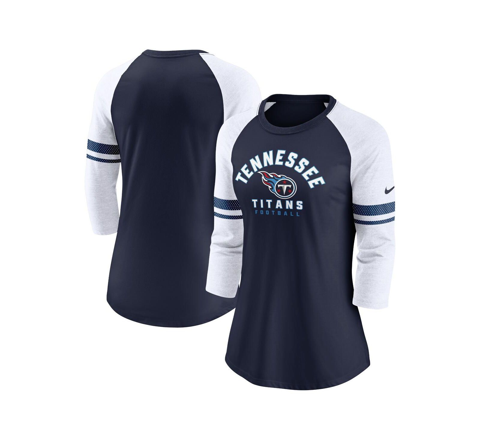 Женская футболка Nike Navy Tennessee Titans с рукавом 3/4