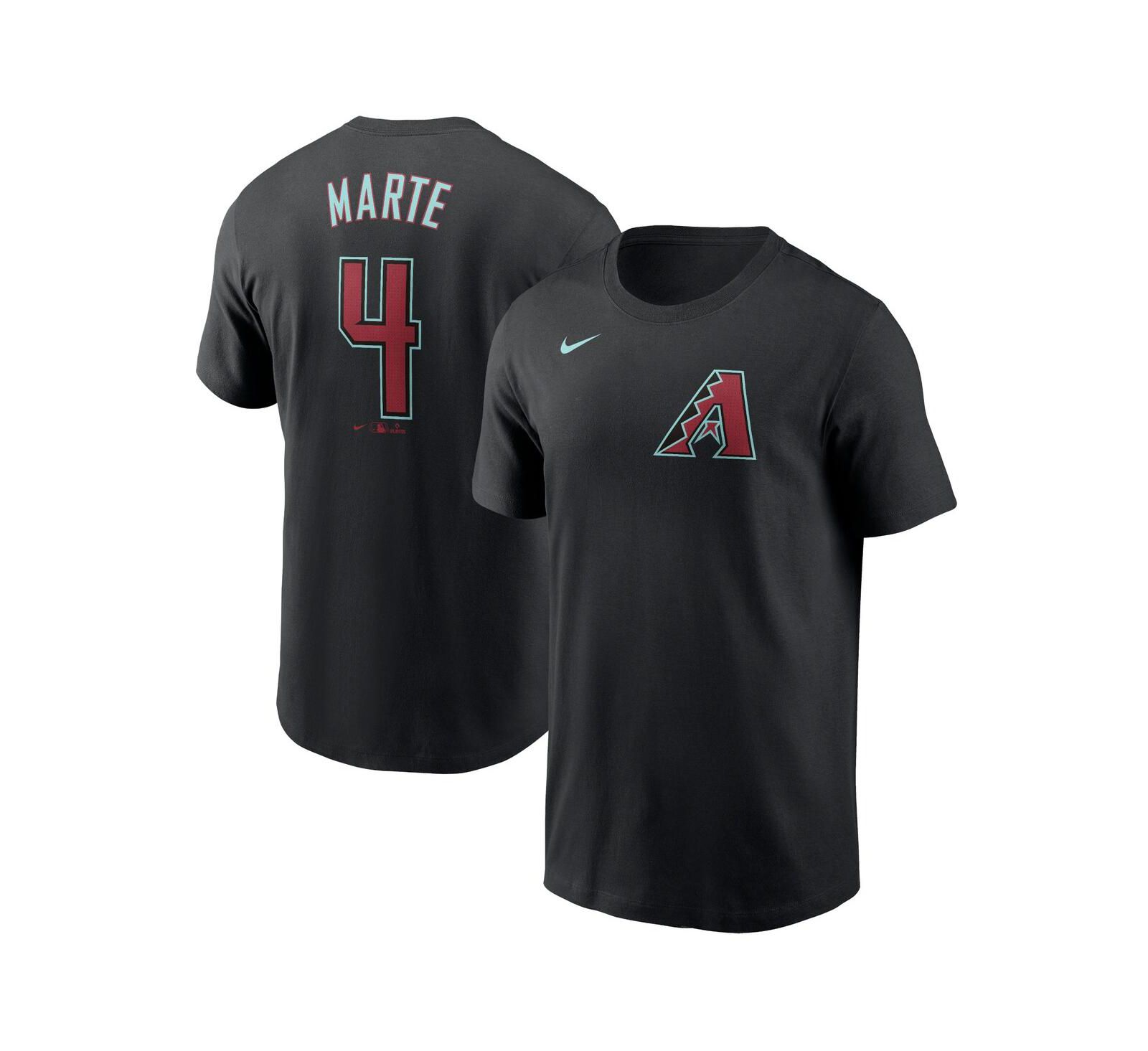 Мужская футболка Nike Ketel Marte Black Arizona Diamondbacks 2024 Fuse с именем и номером