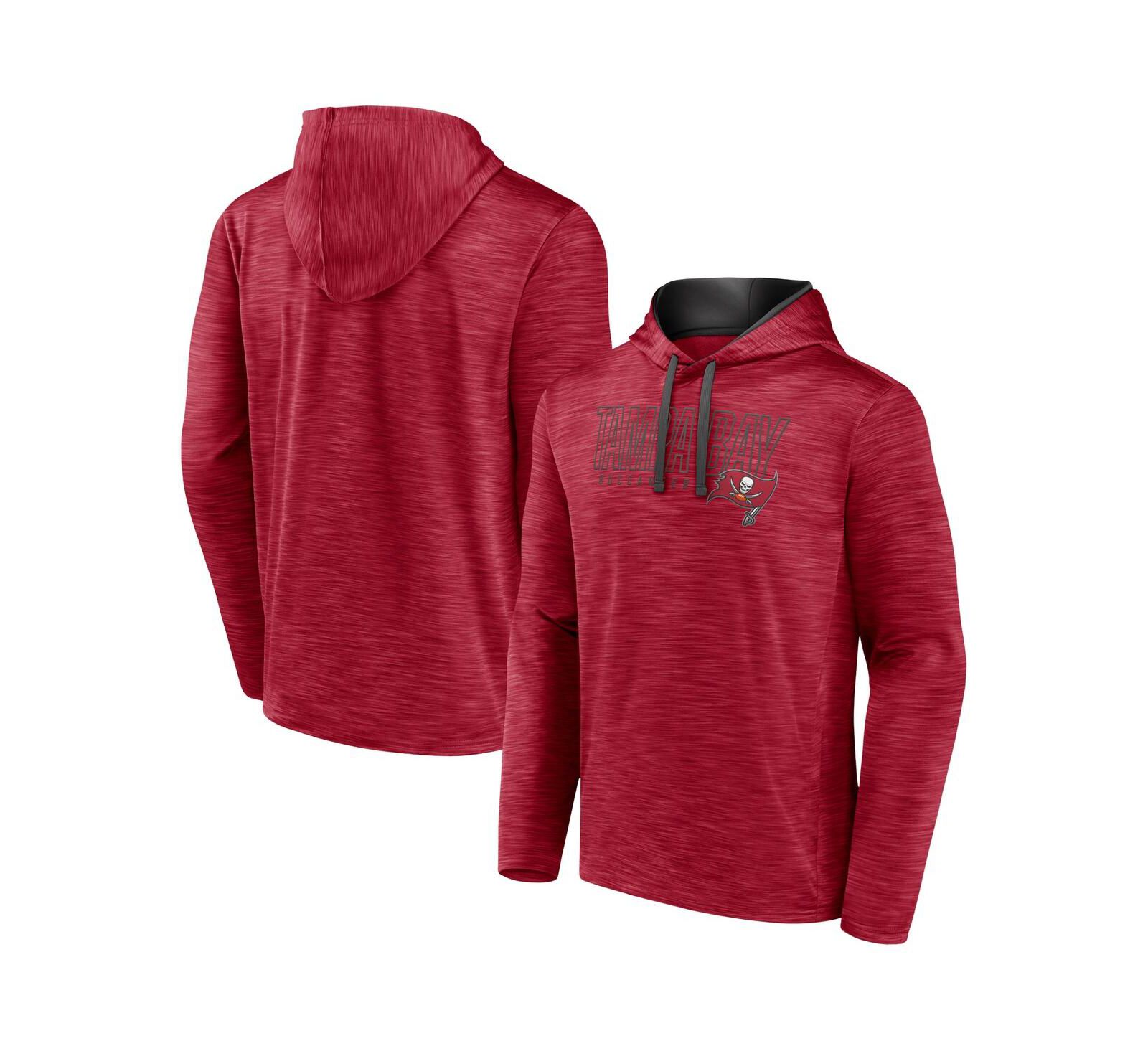 Мужское худи Fanatics Heather Red Tampa Bay Buccaneers Hook and Ladder Pullover