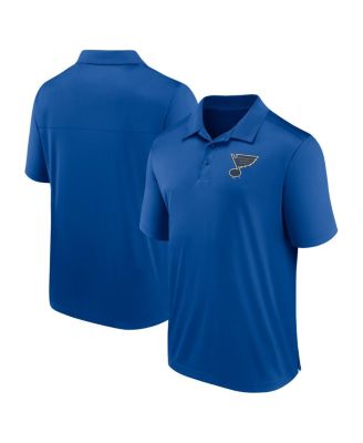 Мужская рубашка поло Fanatics Blue St. Louis Blues с принтом с левой стороны