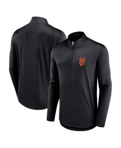 Мужская футболка Fanatics Black San Francisco Giants Quarterback Quarter-Zip Top