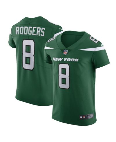 Мужская джерси Nike Aaron Rodgers Gotham Green New York Jets Alternate Vapor F.U.S.E. Elite