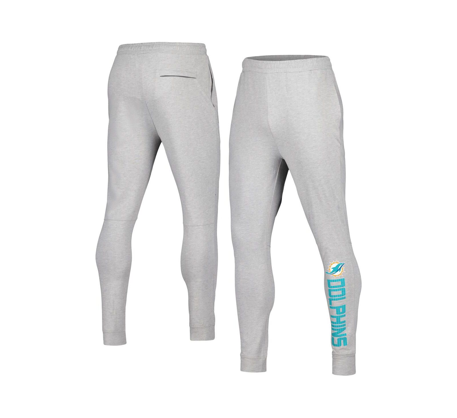 Men's MSX by Michael Strahan Gray Miami Dolphins Lounge Jogger Pants