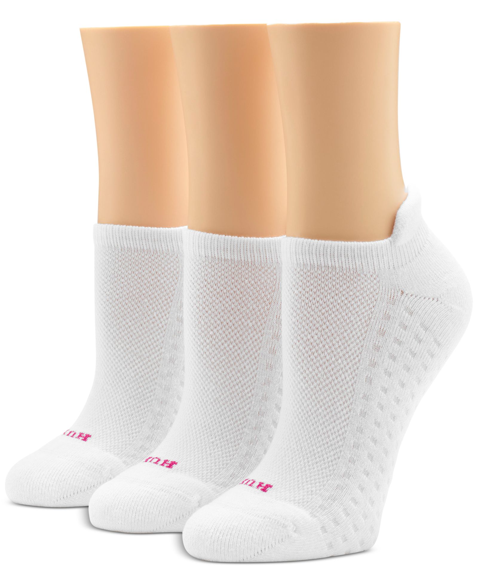 Hue Women's 3-Pack. Air Cushion Tab-Back No Show Socks