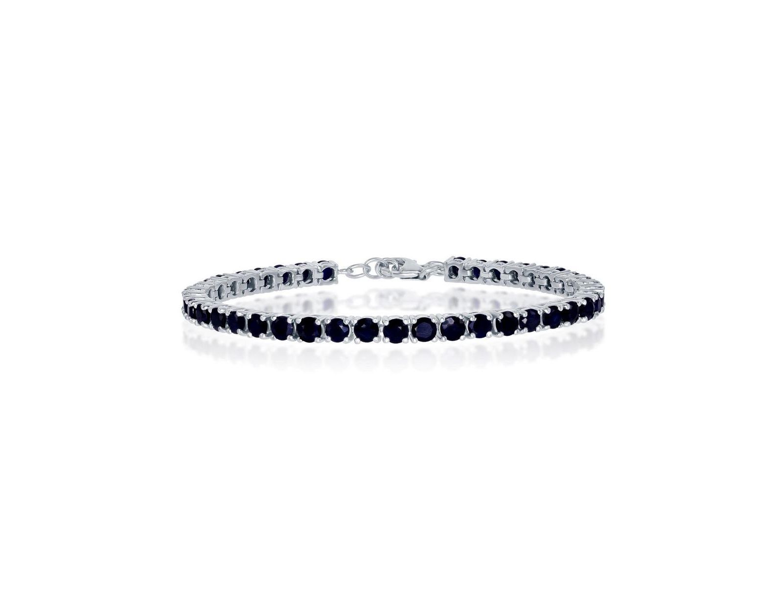 Sterling Silver Gemstone Tennis Bracelet